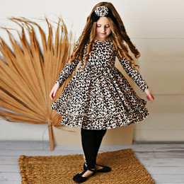 Serendipity Clothing   Paris Chic 3pc Butterknit Leopard Dress, Solid Legging, & Headband - size 4