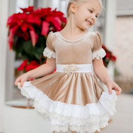 Be Girl Clothing                     Holiday Golden Girl Basil Dress - size 3T