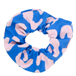 Blueberry Bay   Scrunchie - Pink & Blue Leopard