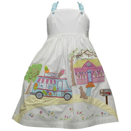 Cotton Kids   White Wonders Ice Cream Truck Dress **PRE-ORDER**