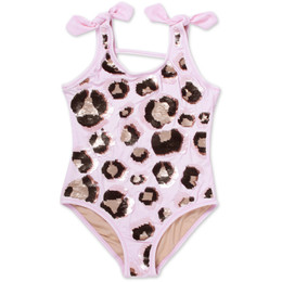 Shade Critters  Leopard Flip Sequin 1pc Swimsuit - Pink Leopard **PRE-ORDER**