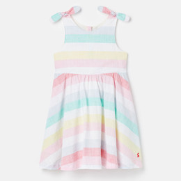 Joules   Daisy Woven Dress - Multi Marl Stripe - size 8