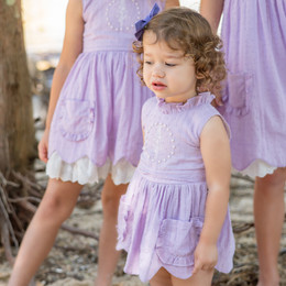 Evie's Closet    Lavender Pearl Skirted Bubble - size 2