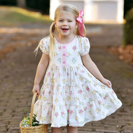 Serendipity Clothing    Cottage Garden 2pc Tiered Dress & Dot Shorts