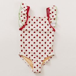 Pink Chicken                   Ailee 1pc Swimsuit - Mini Strawberries - size 6