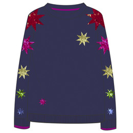 Joules         Miranda Crewneck Sweater - Navy Stars