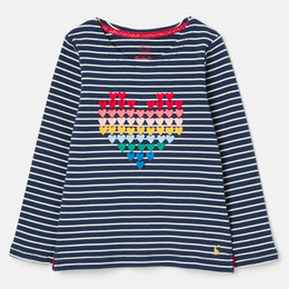 Joules    Harbour Luxe Knit L/S Tee - Navy Stripe Heart **PRE-ORDER**