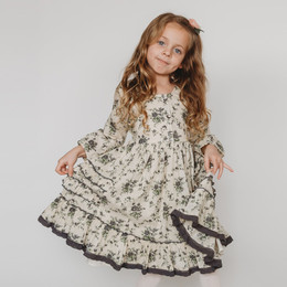 Ren & Rouge     Floral Printed Tiered Ruffle Dress **PRE-ORDER**