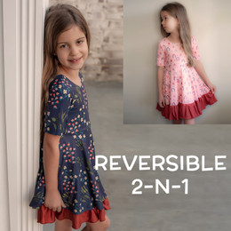 Evie's Closet       Meadows Of Hope Reversible Knit Dress