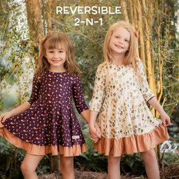 Evie's Closet         Fall Terra Cotta Reversible Knit Dress