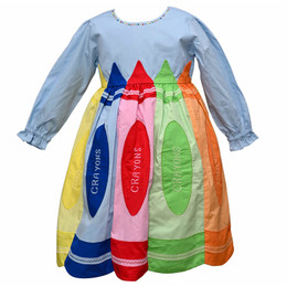 Cotton Kids    Back To School Crayon Dress