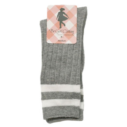 Be Girl Clothing                                Sporty Knee Socks - Grey