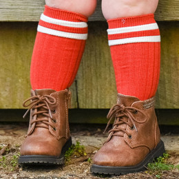 Be Girl Clothing                                 Sporty Knee Socks - Rust