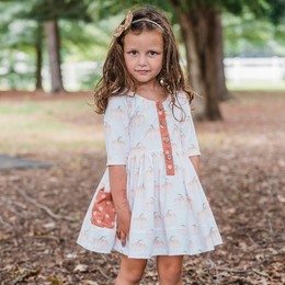 Be Girl Clothing                                    Playtime Favorites Seeds Of Hope Picnic Dress - Country Pumpkin