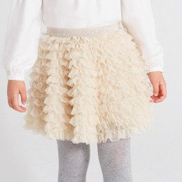 Mayoral      Tulle Glitter Ruffle Skirt - Champagne