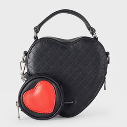 Mayoral              2pc Heart-Shaped Quilted Bag & Accessory Set - Black / Red - size One Size