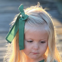 Be Girl Clothing                                                Holiday Naughty Or Nice Long Tail Bow - Solid Green