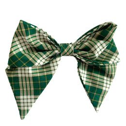 Be Girl Clothing                                                Holiday Naughty Or Nice Classic Bow - Green Plaid