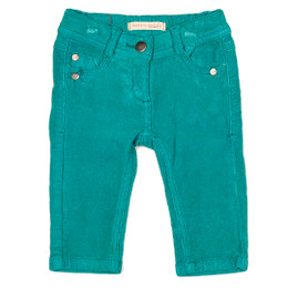 Deux Par Deux Paint Up Your Life Cord Pants - Dynasty Green - size 10