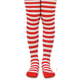 Jefferies Socks  Stripe Tights - Red/White
