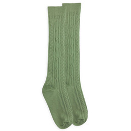 Jefferies Socks Classic Cable Knee High Socks - Sage