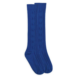 Jefferies Socks Classic Cable Knee High Socks - Cobalt