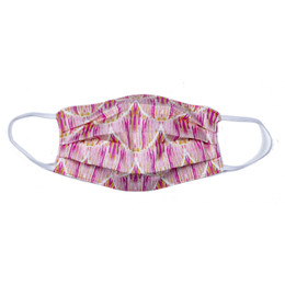 Haute Baby Double Layer Pleated Cotton Face Mask - Pink Waves