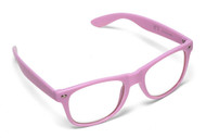 Classic Vagabond Sunglasses with Clear Lens, Pink Frame