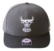 47 Brand Chicago Bulls 2 Tone Hook & Loop Hat + GT Sweat Wristband- Charcoal Black