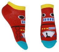 Robot Face Ankle Socks