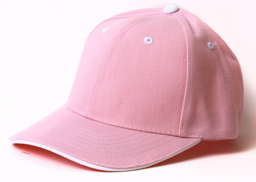 Sandwich Visor Baseball Cap- Pink/ White