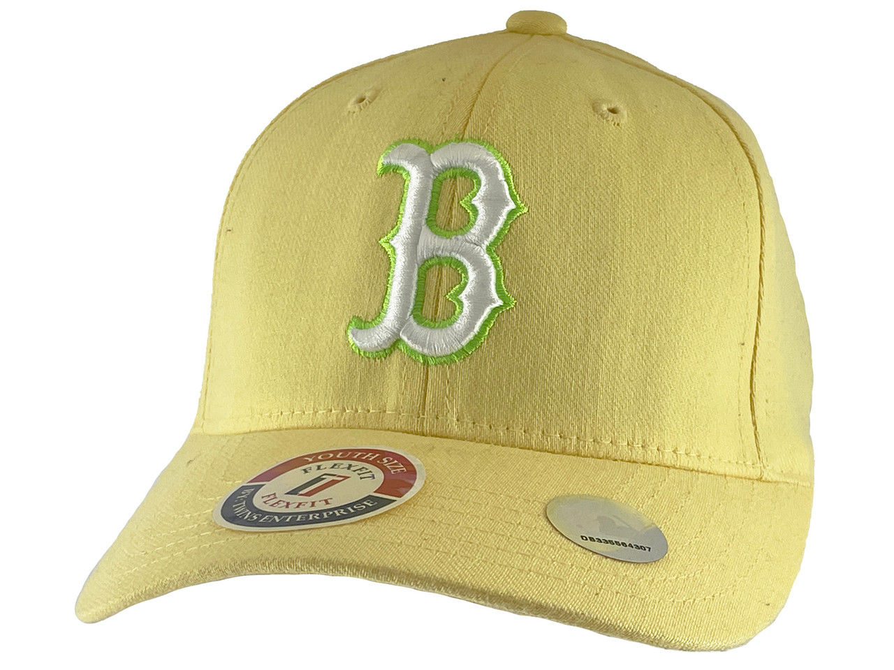 Light Yellow Youth Size Flex Fit Hat - Boston Red Sox