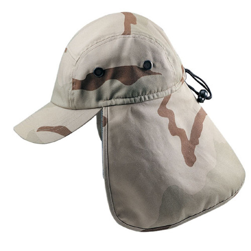 Camouflage Twill Cap with Flap--- New Desert