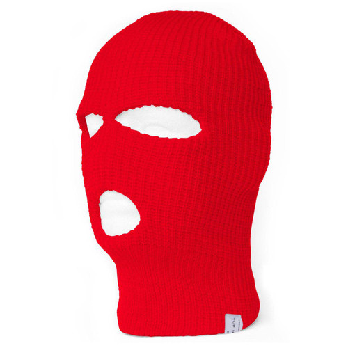 Red Three Holed Ski Mask 1pc