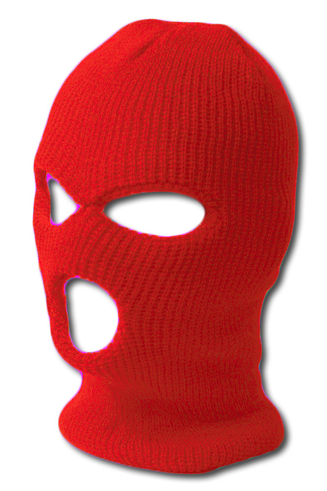 TopHeadwear's 3 Hole Face Ski Mask, Red - Gravity Trading