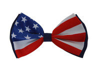 American USA  Flag Red White and Blue Bow Tie