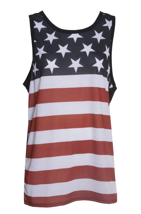 Gravity Threads USA Stars And Stripes Mens Tank Top