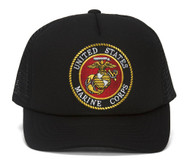 U.S. Marine Emblem Black Trucker Hat