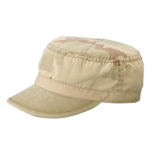 CAMO TWILL WASHED ARMY CAP - Desert