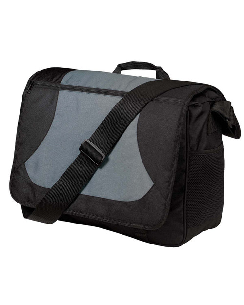Port Authority Midcity Messenger Shoulder Strap Bag, Dark Gray Black