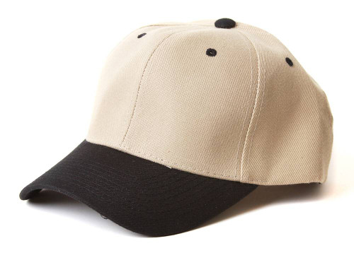 Top Headwear Baseball Cap Hat- Khaki/Black