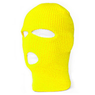 Top Headwear Three Hole Neon Colored Ski Mask - Yellow