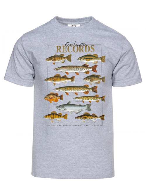 Gravity Trading Mens Freshwater Records Short-Sleeve T-Shirt