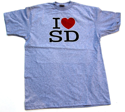 I Love <3 San Diego Fitted Shirt