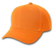 Plain Acrylic Baseball Hat Cap - Orange
