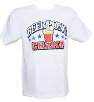 Men's Beer Pong Champ Fitted Shirt- White