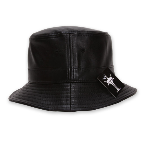 TopHeadwear Faux Leather Bucket Hat