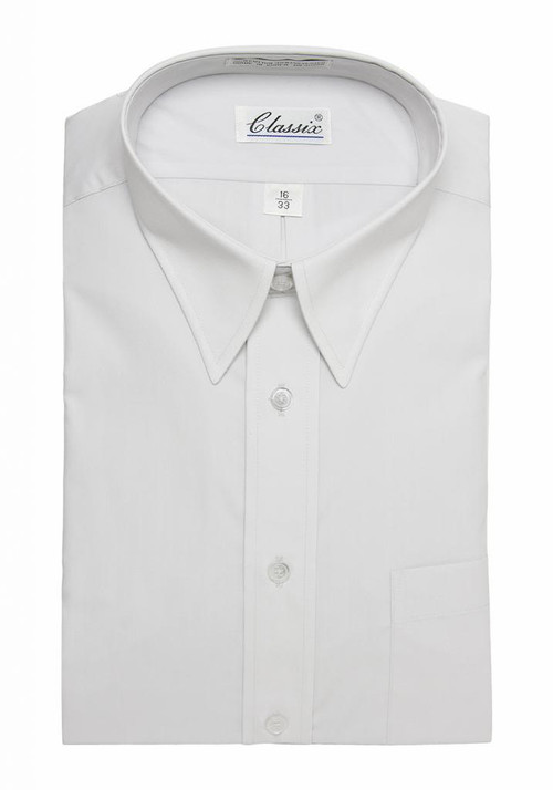 Classic Mens Dress Shirt Long-Sleeve Button Shirt (With Neck Sizes)