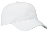 Brushed Twill Low Profile Cap, White