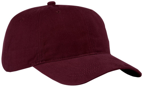 Brushed Twill Low Profile Adjustable Cap One Size, Maroon